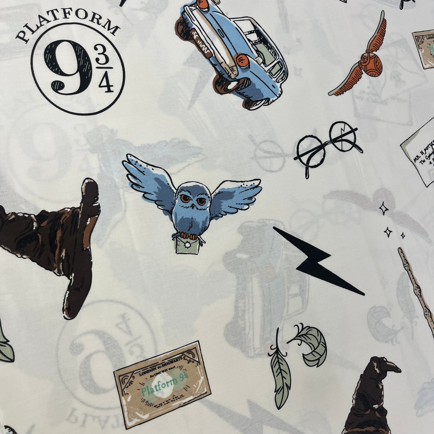 Popeline 100 % Coton Mytissus® - Harry Potter 9 3/4 Tissu Coton MYTISSUS 