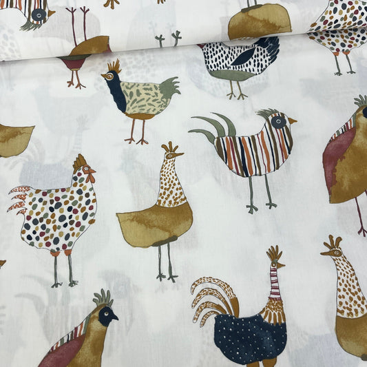 Popeline 100 % Coton Mytissus® - La Basse Cour Tissu Coton MYTISSUS 