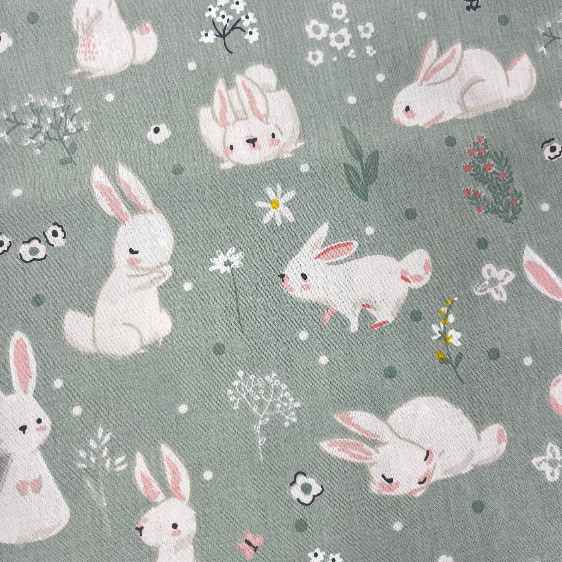 Popeline 100 % Coton Mytissus® - Lapins Pâques Tissu Coton MYTISSUS 