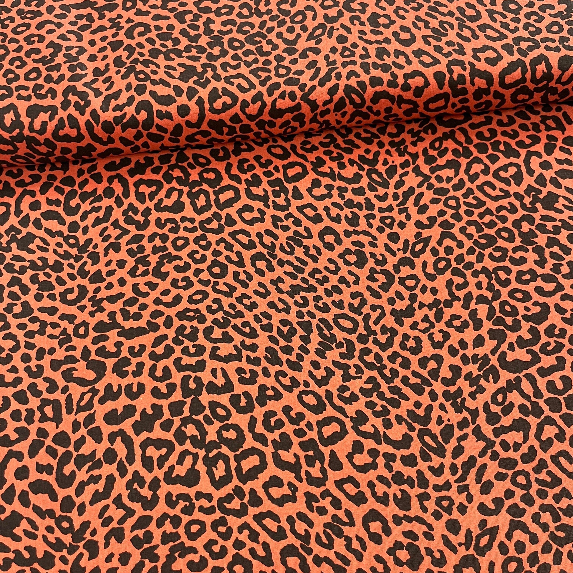 Popeline 100 % Coton Mytissus® - Léopard Terracotta Tissu Coton MYTISSUS 