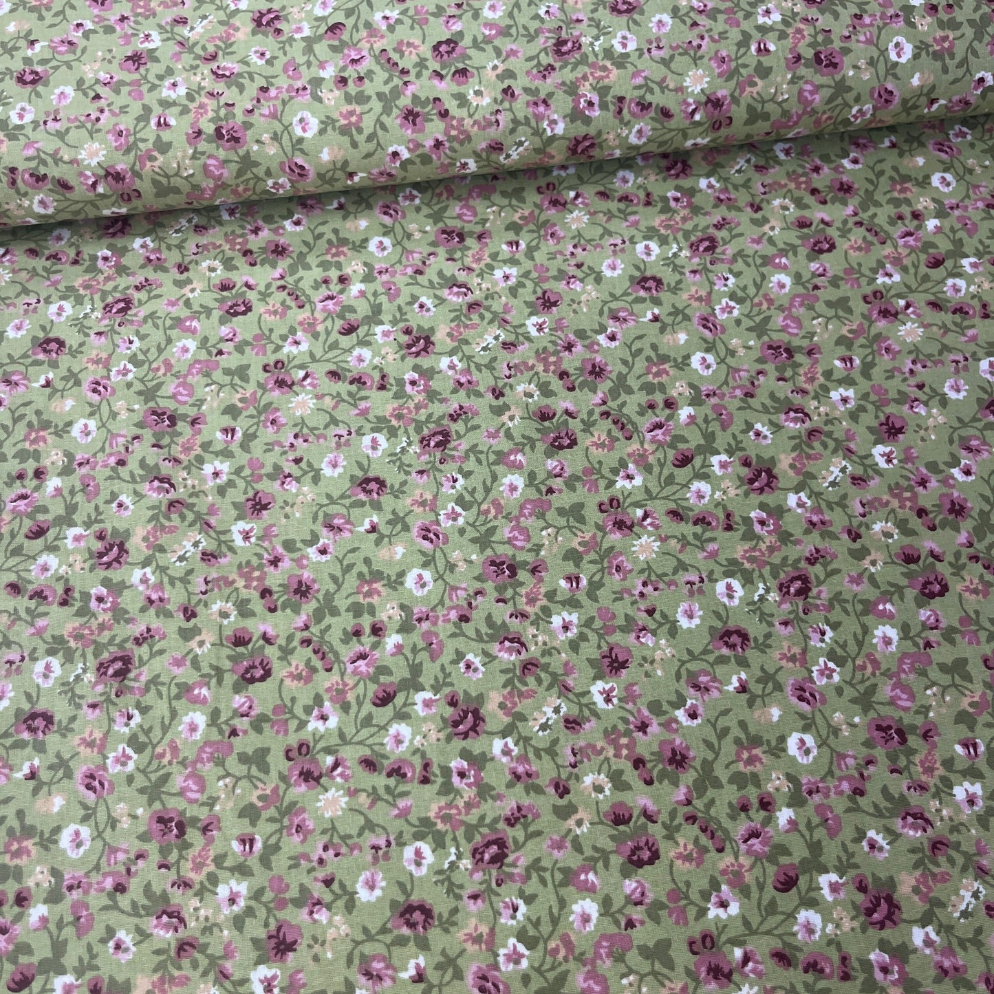 Popeline 100 % Coton Mytissus® - Liberty Vert Pastel Tissu Coton MYTISSUS 