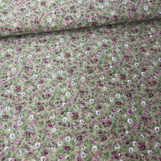 Popeline 100 % Coton Mytissus® - Liberty Vert Pastel Tissu Coton MYTISSUS 