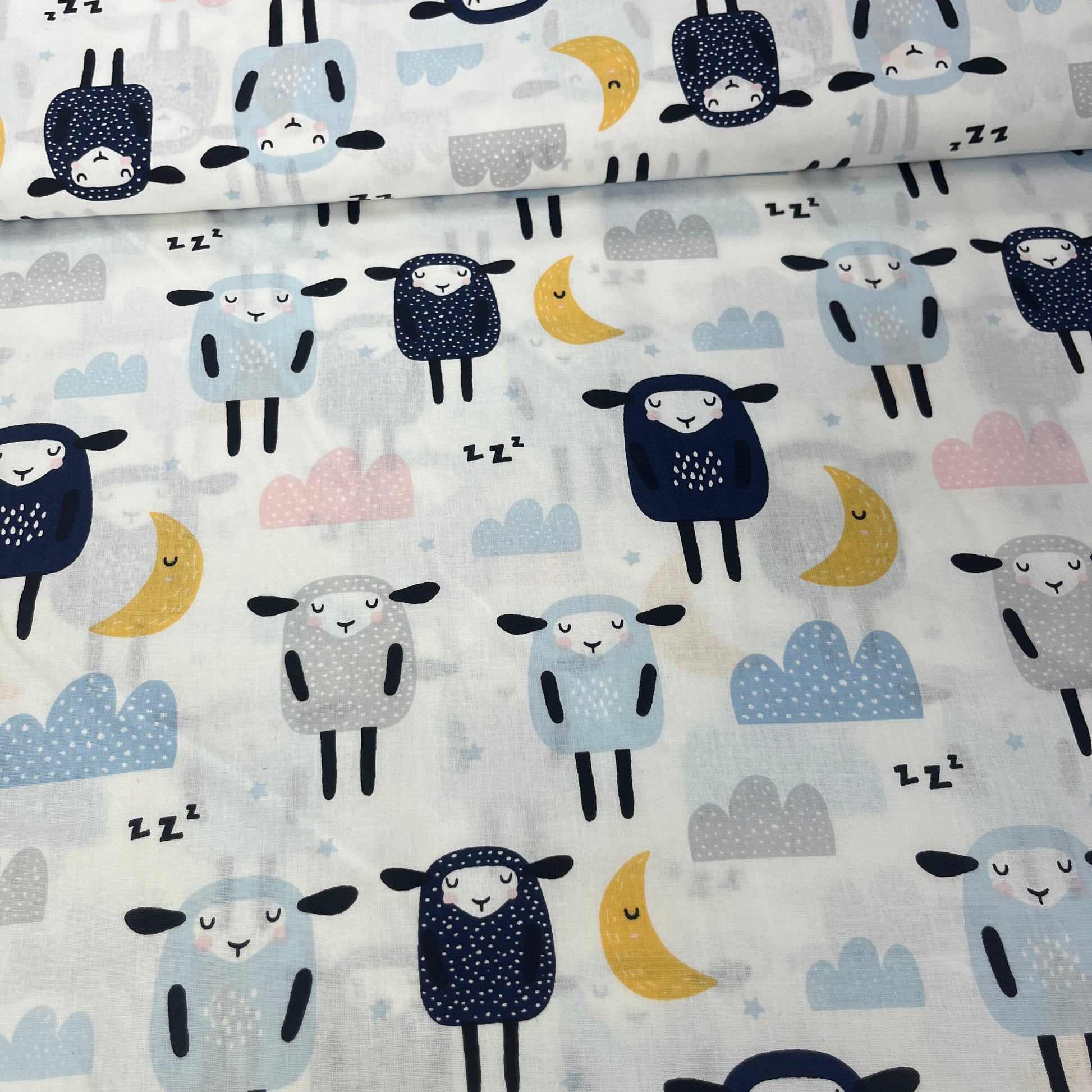 Popeline 100 % Coton Mytissus® - Moutons Tissu Coton MYTISSUS 