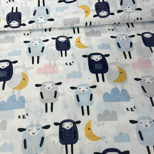 Popeline 100 % Coton Mytissus® - Moutons Tissu Coton MYTISSUS 