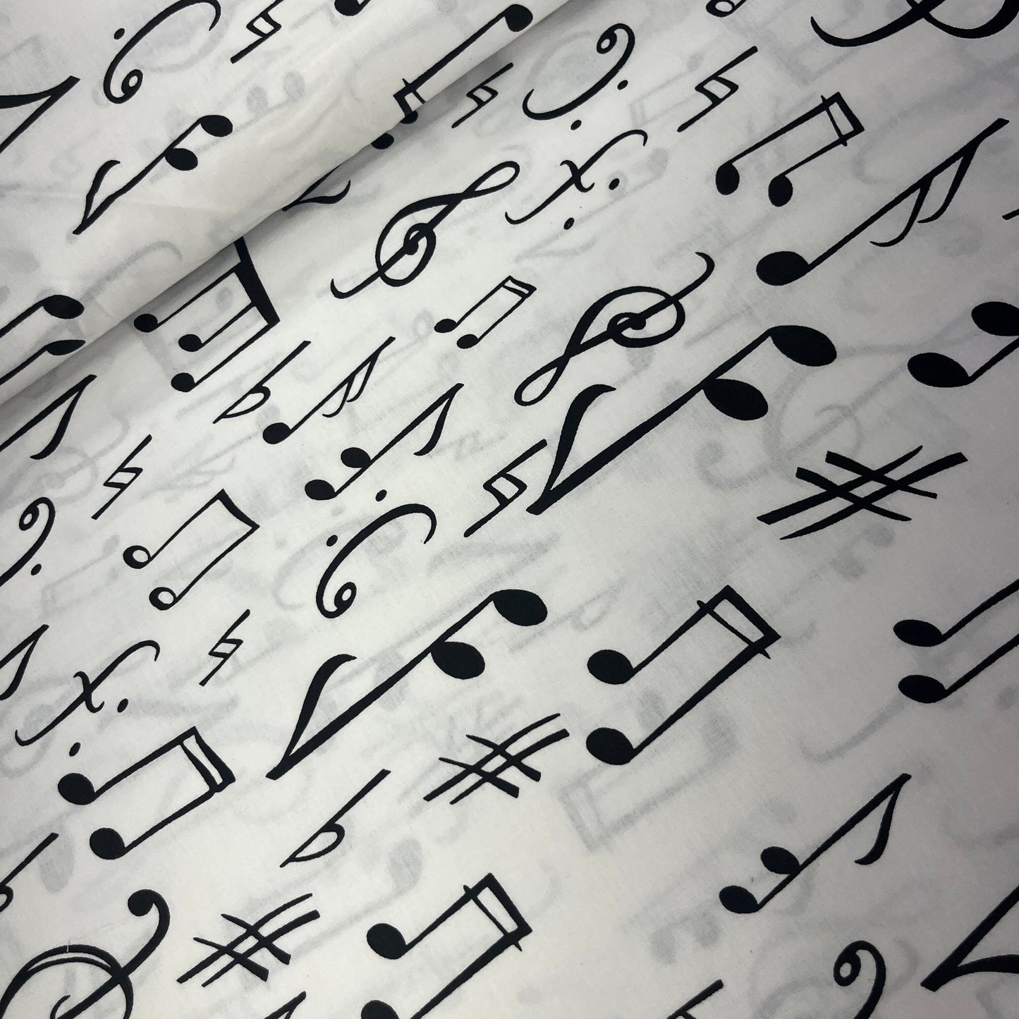 Popeline 100 % Coton Mytissus® - Notes de Musique Tissu Coton MYTISSUS 