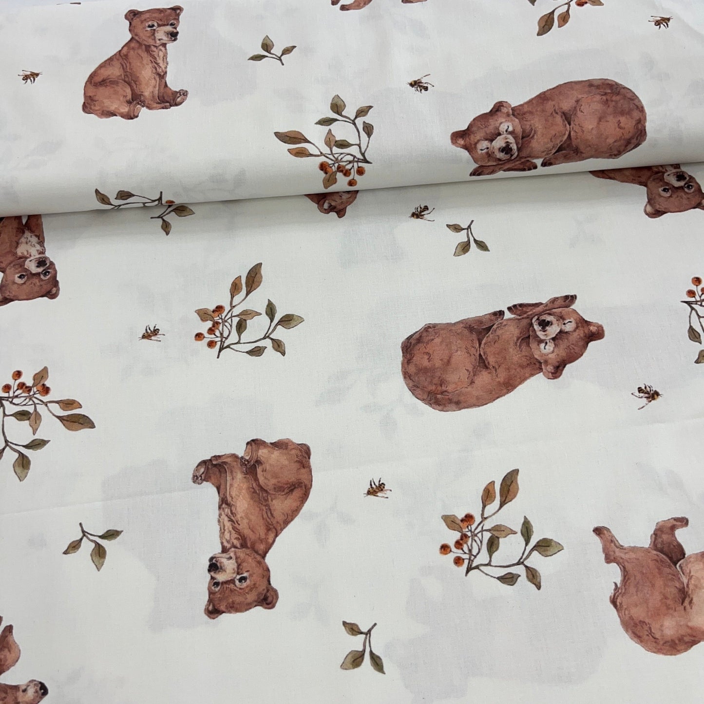 Popeline 100 % Coton Mytissus® - Ours Mignon Tissu Coton MYTISSUS 