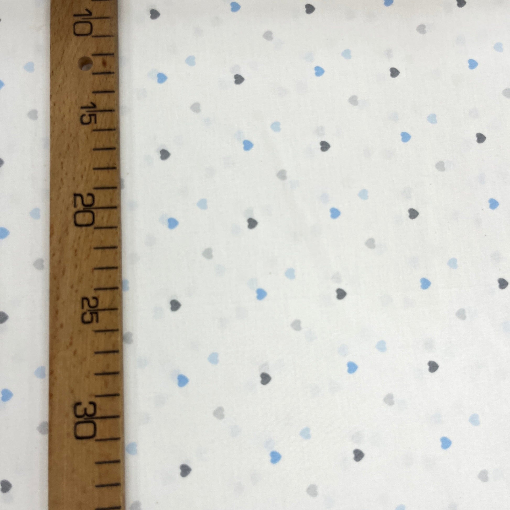 Popeline 100 % Coton Mytissus® - Petits Cœurs Bleus Tissu Coton MYTISSUS 