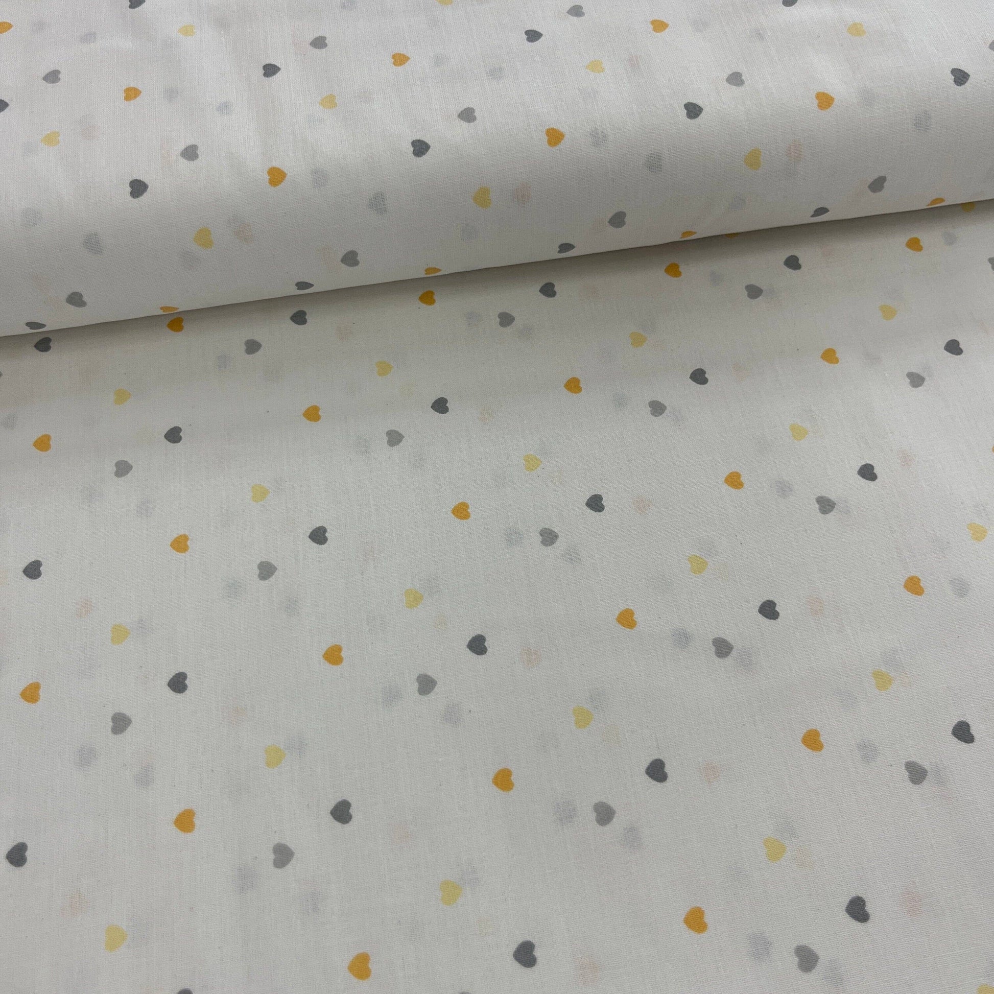 Popeline 100 % Coton Mytissus® - Petits Cœurs Colorés Tissu Coton MYTISSUS 