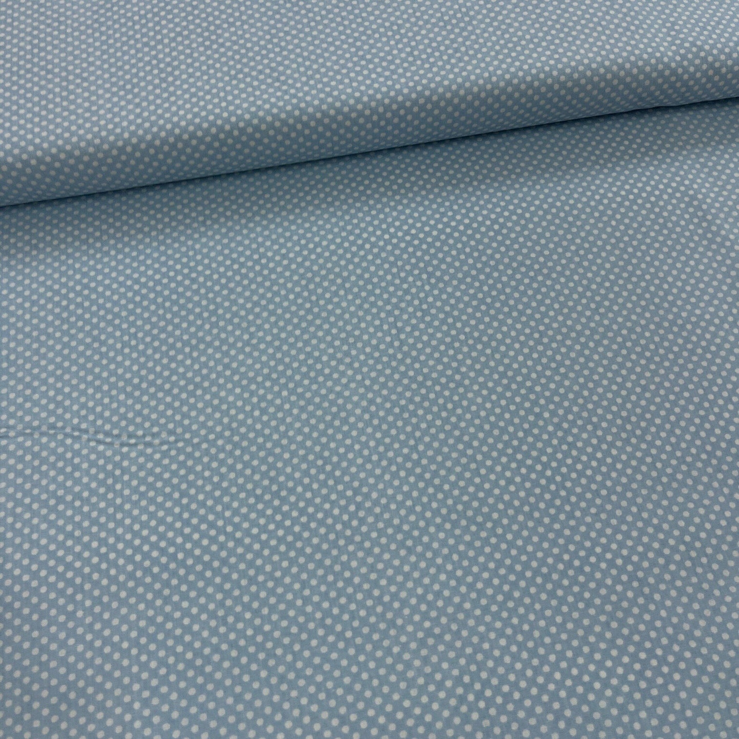 Popeline 100 % Coton Mytissus® - Petits Pois Bleu Tissu Coton MYTISSUS 