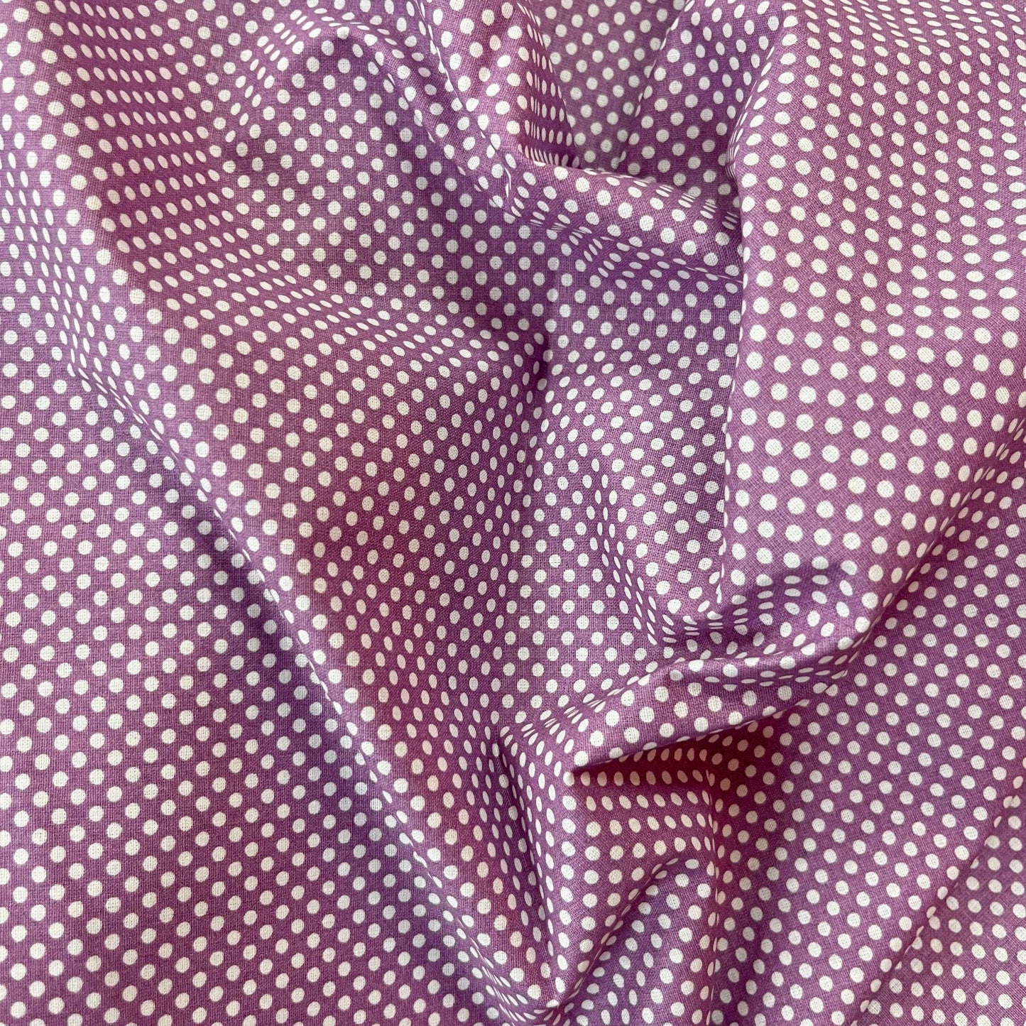 Popeline 100 % Coton Mytissus® - Petits Pois Parme - MYTISSUS