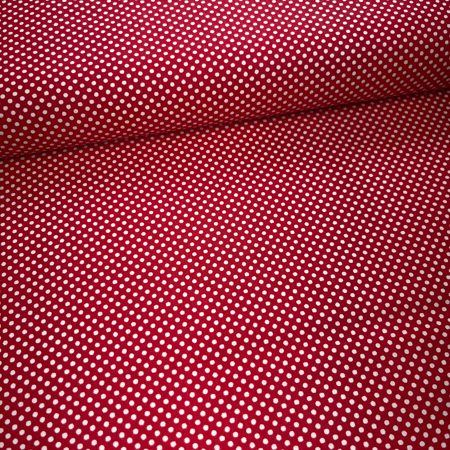 Popeline 100 % Coton Mytissus® - Petits Pois Rouge Tissu Coton MYTISSUS 