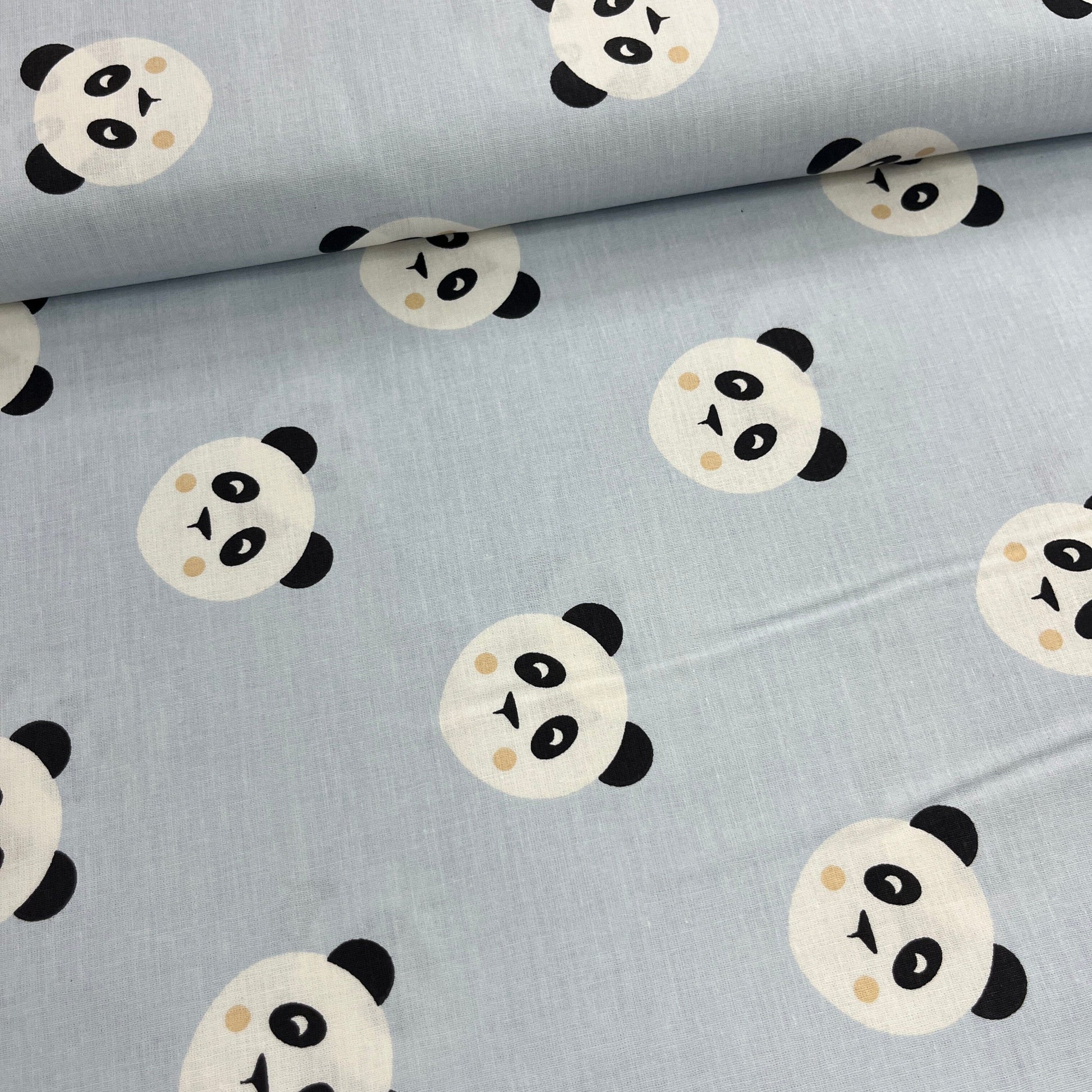 Popeline 100 % Coton Mytissus® - Têtes de Panda MYTISSUS 