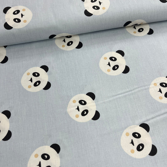 Popeline 100 % Coton Mytissus® - Têtes de Panda Tissu Coton MYTISSUS 