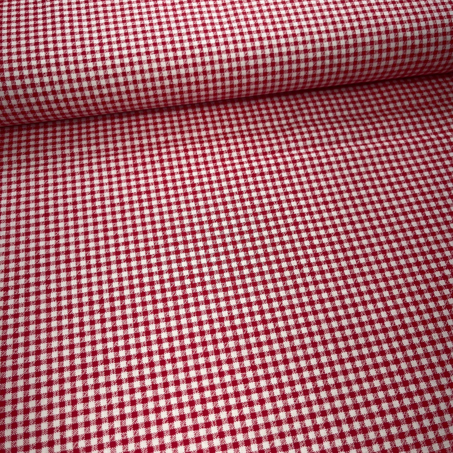 Popeline 100 % Coton Mytissus® - Vichy Rouge Tissu Coton MYTISSUS 