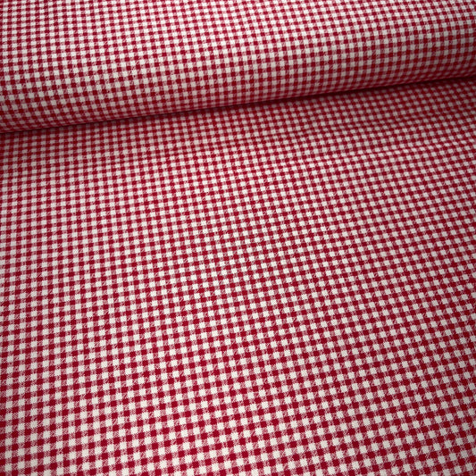 Popeline 100 % Coton Mytissus® - Vichy Rouge Tissu Coton MYTISSUS 