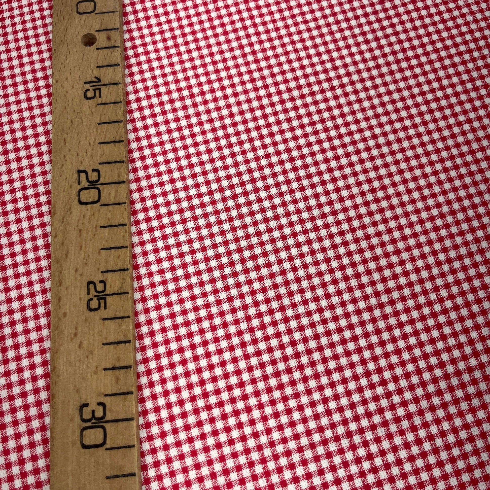 Popeline 100 % Coton Mytissus® - Vichy Rouge Tissu Coton MYTISSUS 