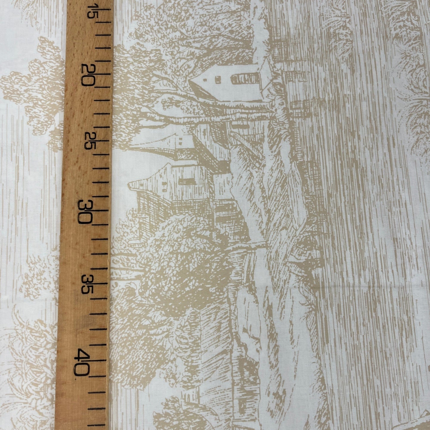 Popeline 100 % Coton Mytissus® - Village Français Style Jouy Tissu Coton MYTISSUS 