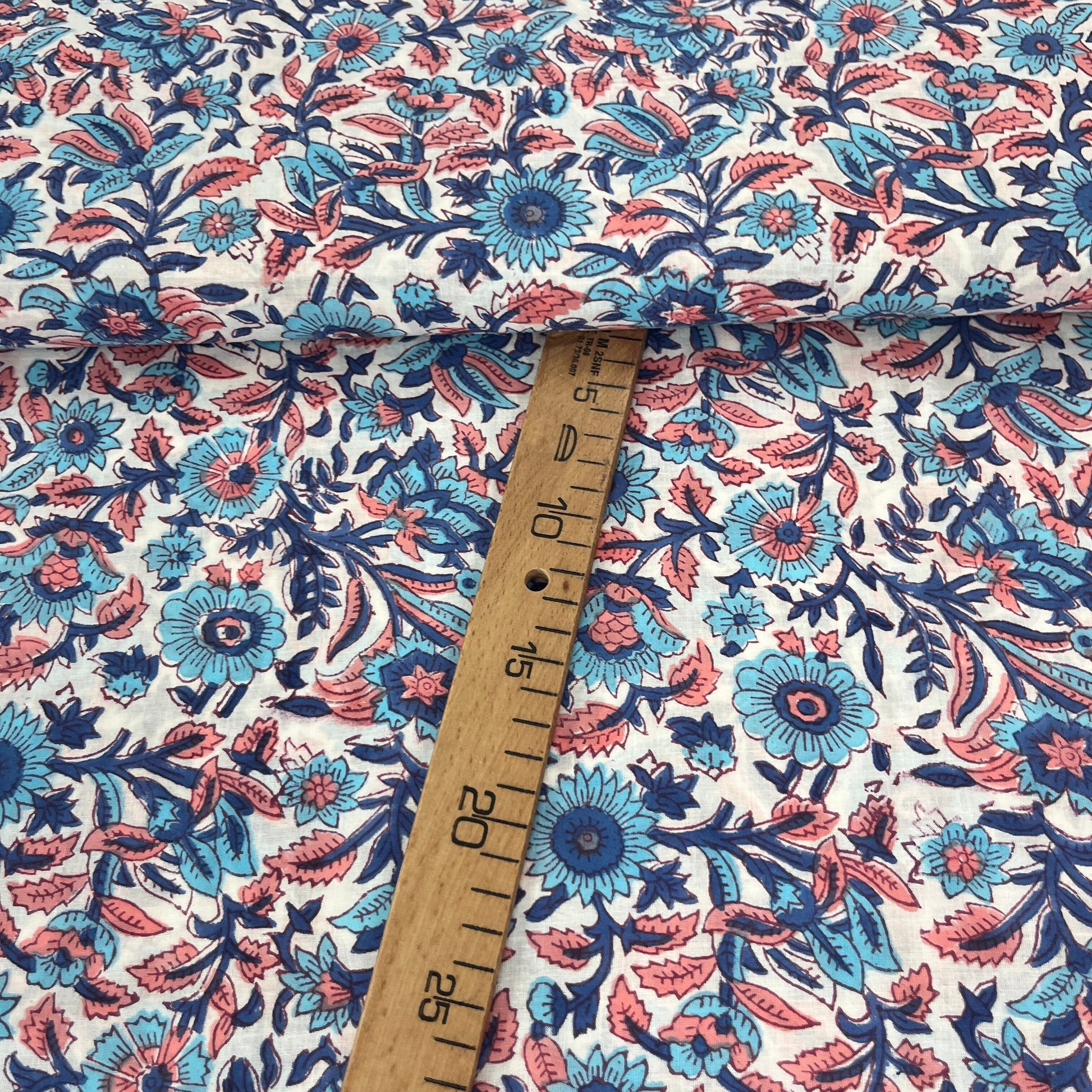 Sanganeri Fleuri Pastel - Teinture Main MYTISSUS 