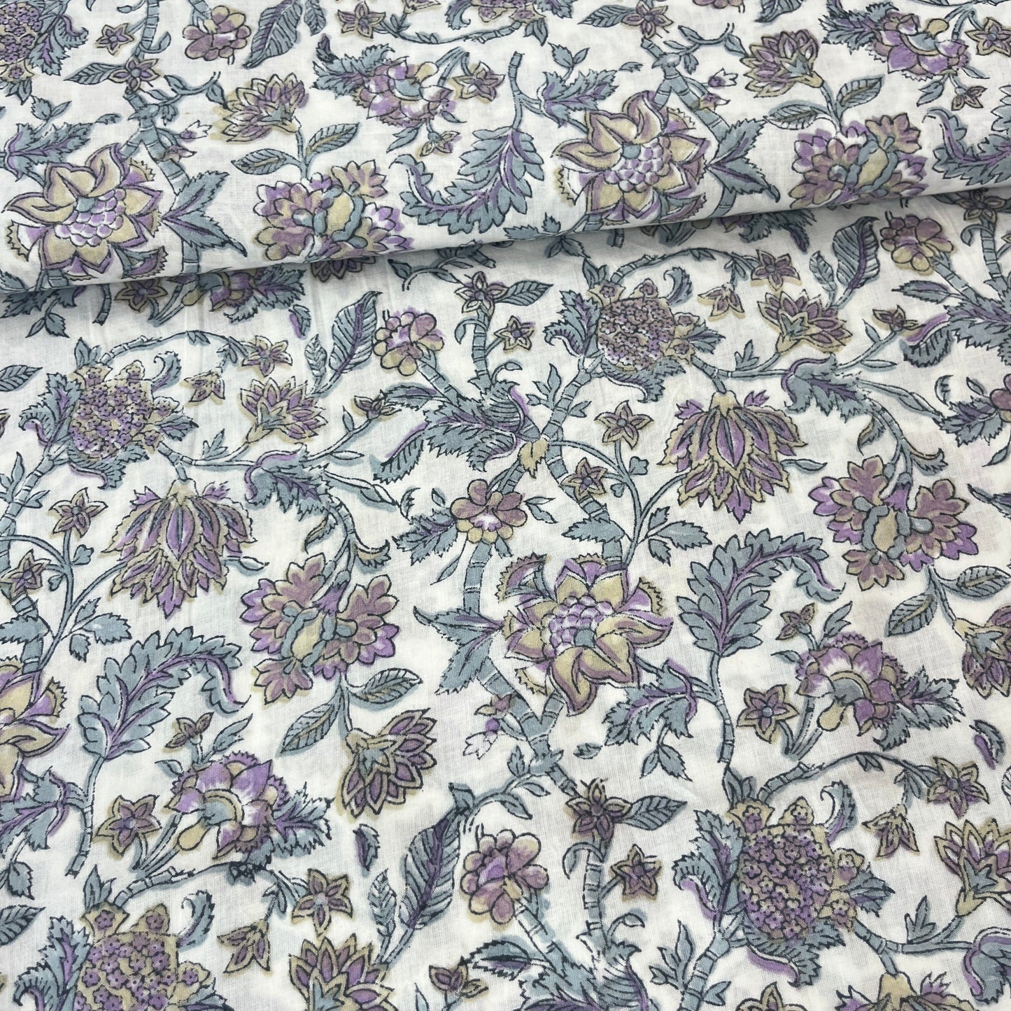 Sanganeri Fleuri - Teinture Main MYTISSUS 