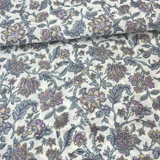 Sanganeri Fleuri - Teinture Main MYTISSUS 