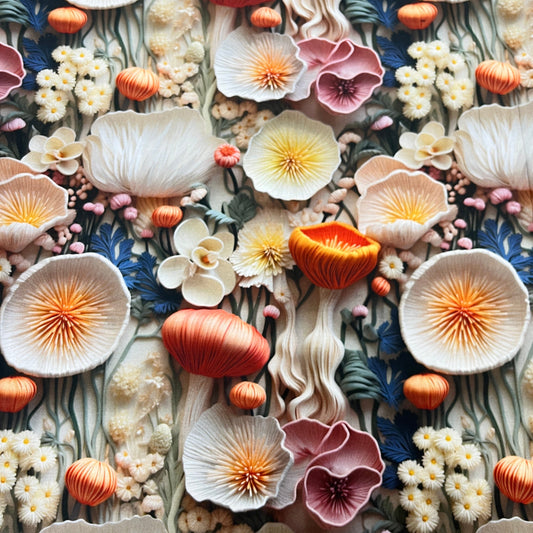 Tissu Coton 3D - Jardin Mystérieux MYTISSUS 