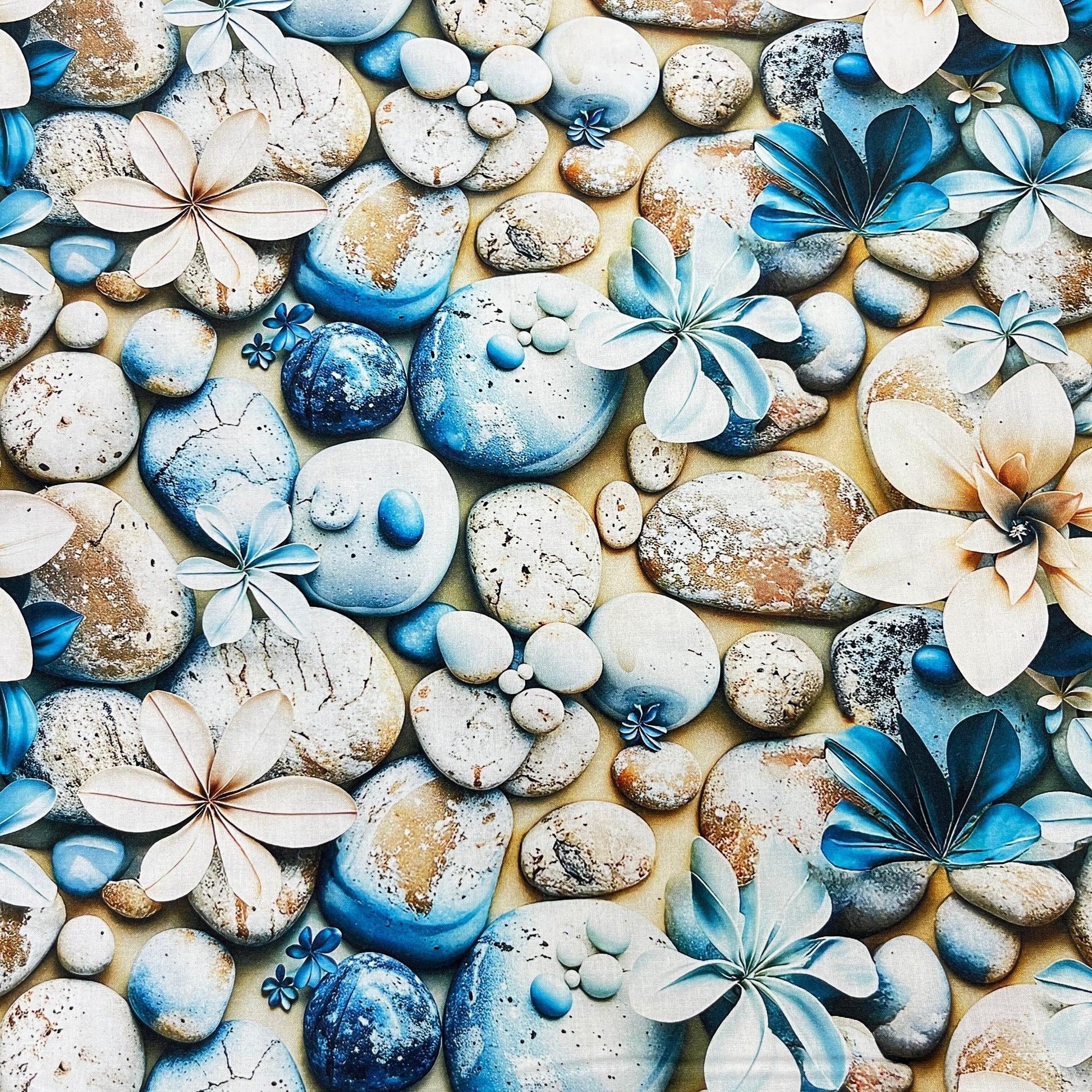 Tissu Coton 3D - Sables et Pierres MYTISSUS 