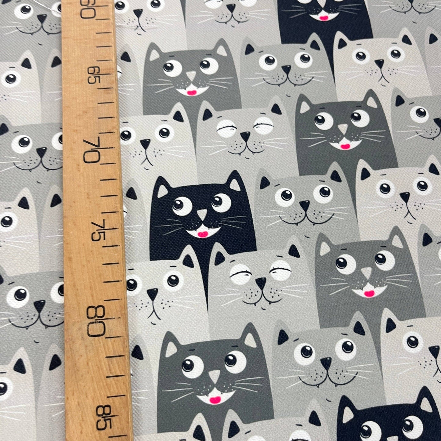 Tissu Impression Numérique - Chats Heureux Coeur Tissu Ameublement MYTISSUS 