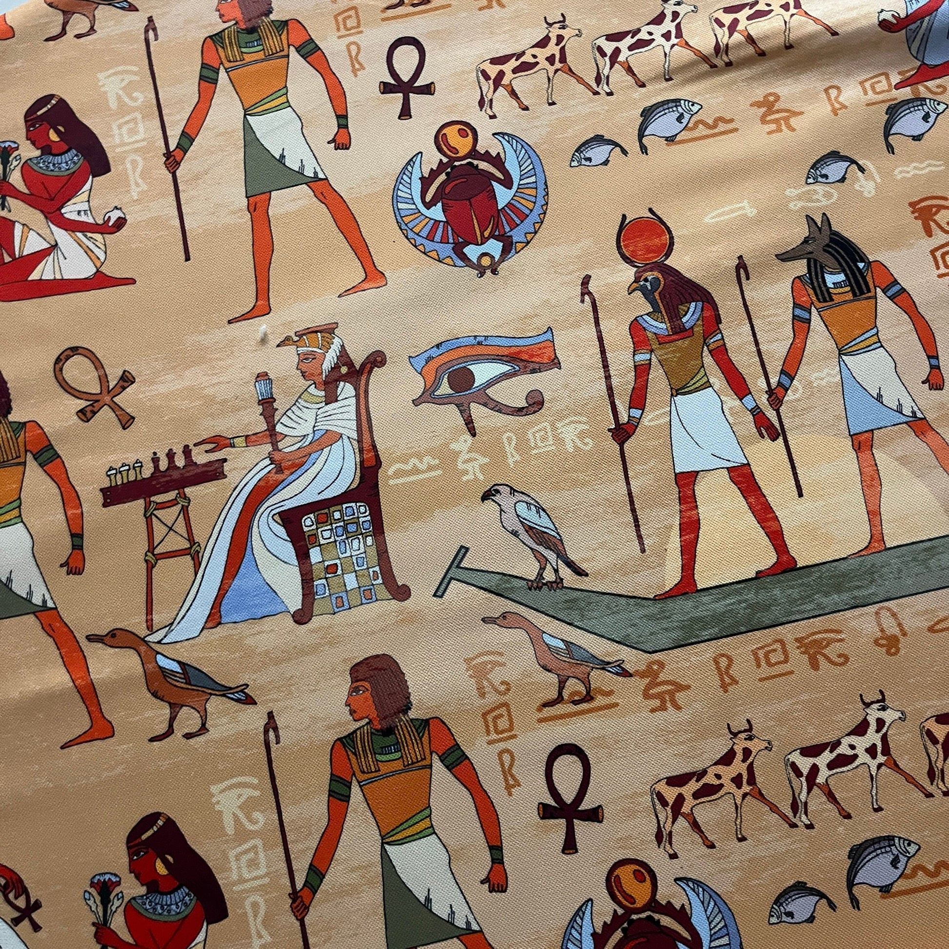 Tissu Impression Numérique - Égypte Antique Tissu Ameublement MYTISSUS 