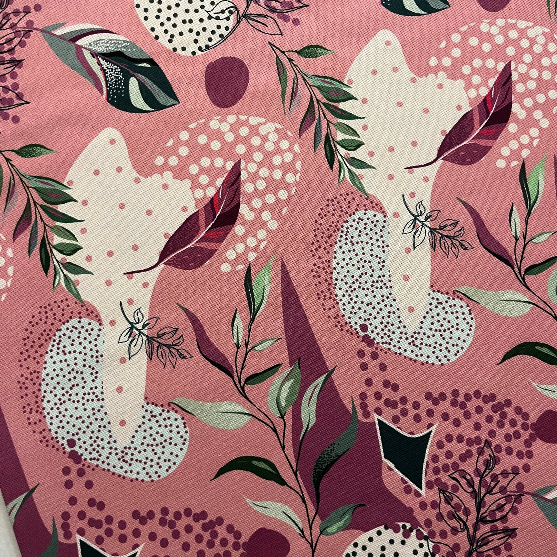 Tissu Impression Numérique - Élégance Bordeaux Tissu Ameublement MYTISSUS 