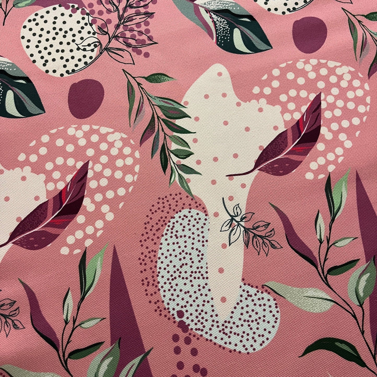 Tissu Impression Numérique - Élégance Bordeaux Tissu Ameublement MYTISSUS 