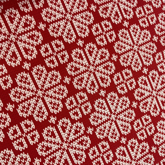 Tissu Impression Numérique - Flocons de Neige Style Tricot Noël Tissu Ameublement MYTISSUS 