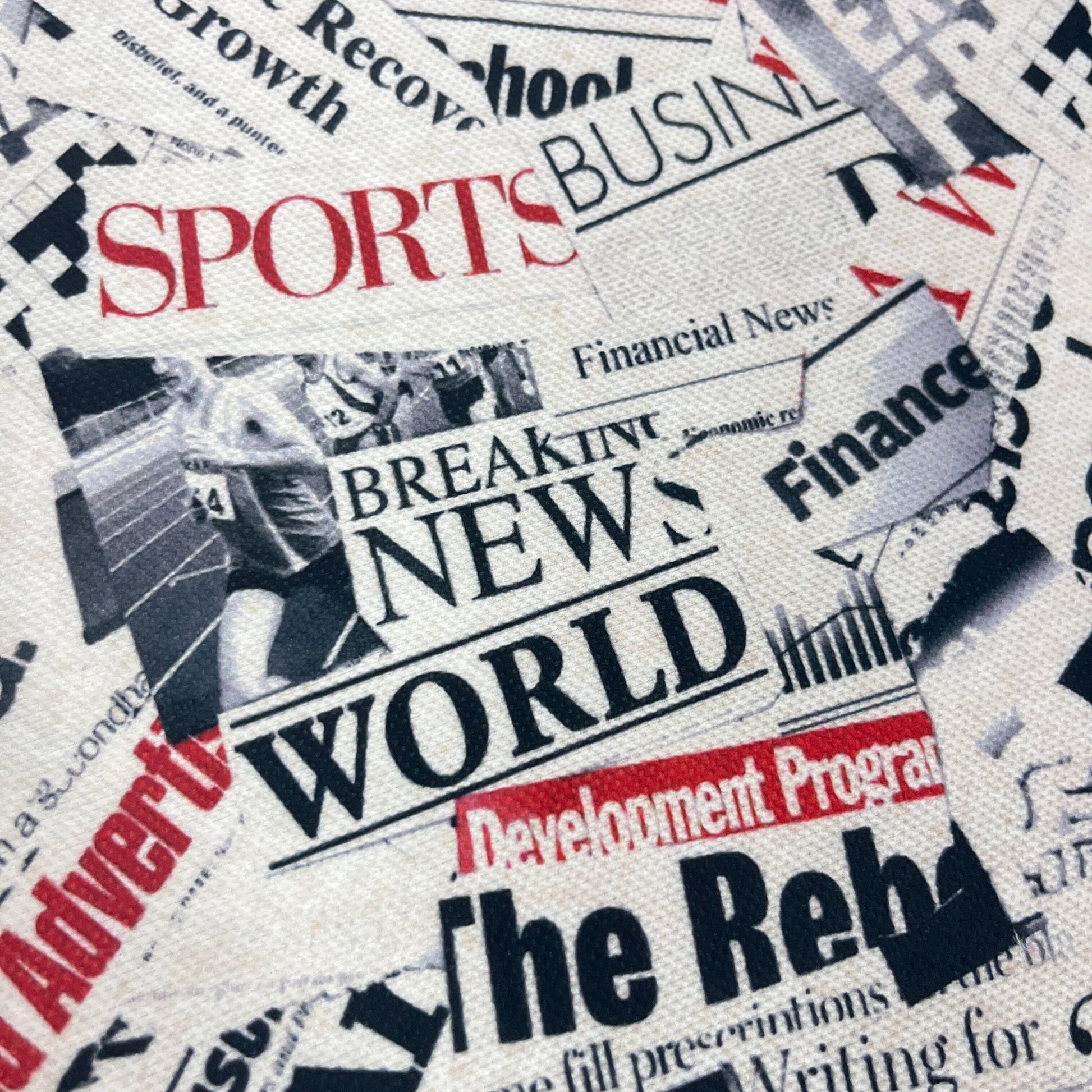 Tissu Impression Numérique - Journal News Tissu Ameublement MYTISSUS 