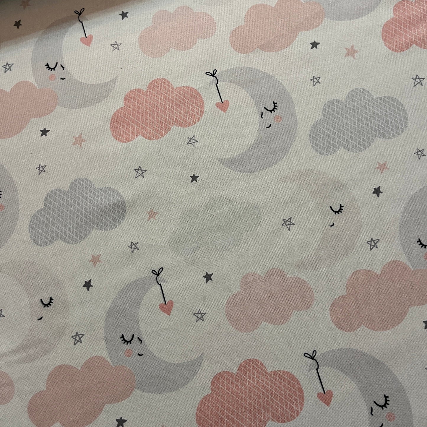 Tissu Impression Numérique - La Lune Endormie Tissu Ameublement MYTISSUS 