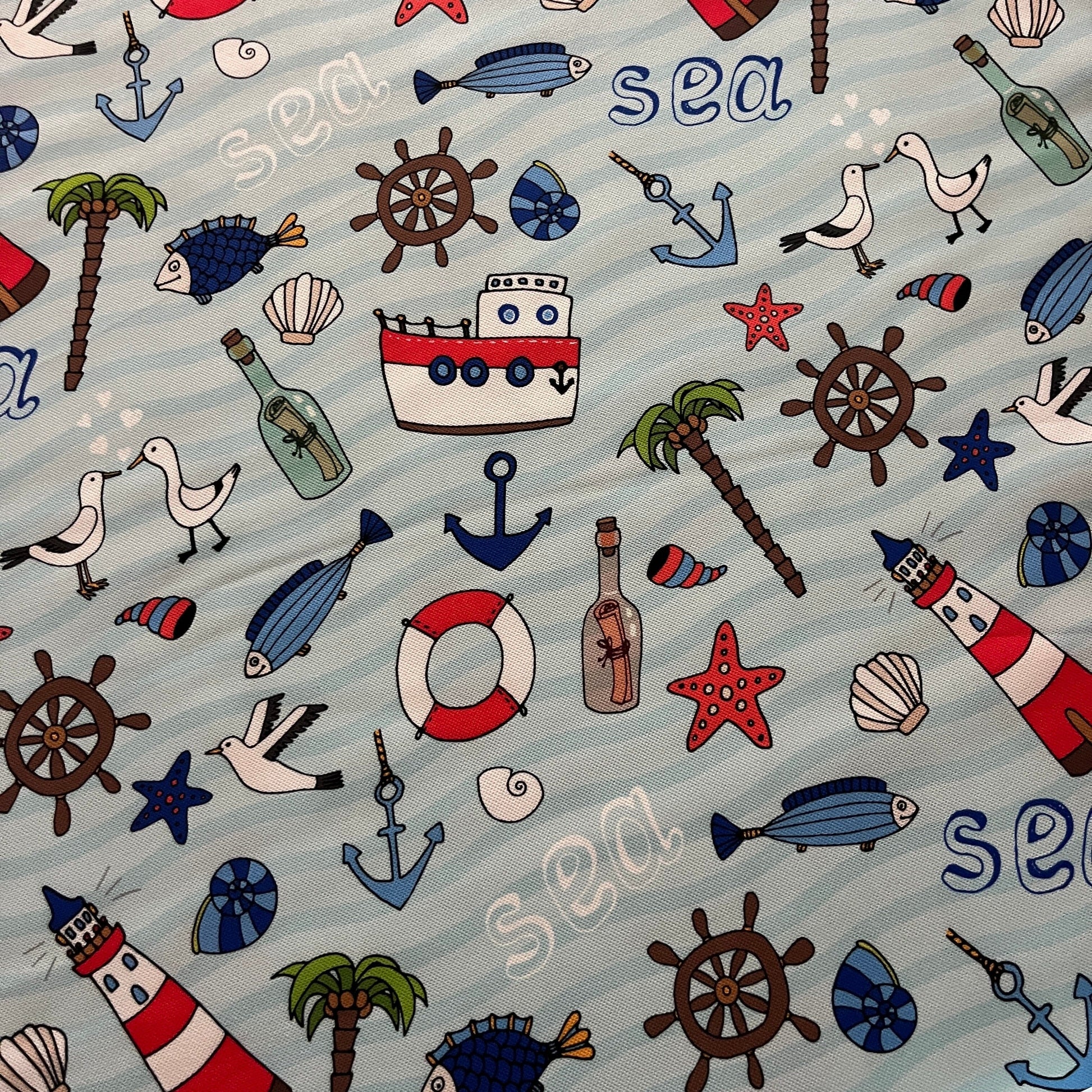 Tissu Impression Numérique - La Mer Rigolo Tissu Ameublement MYTISSUS 