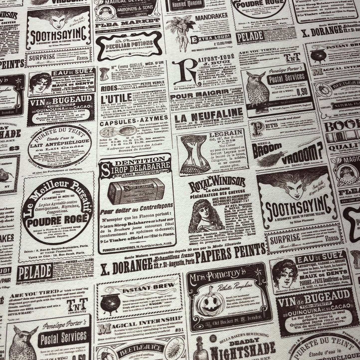 Tissu Impression Numérique - Le Journal Belle Époque Tissu Ameublement MYTISSUS 