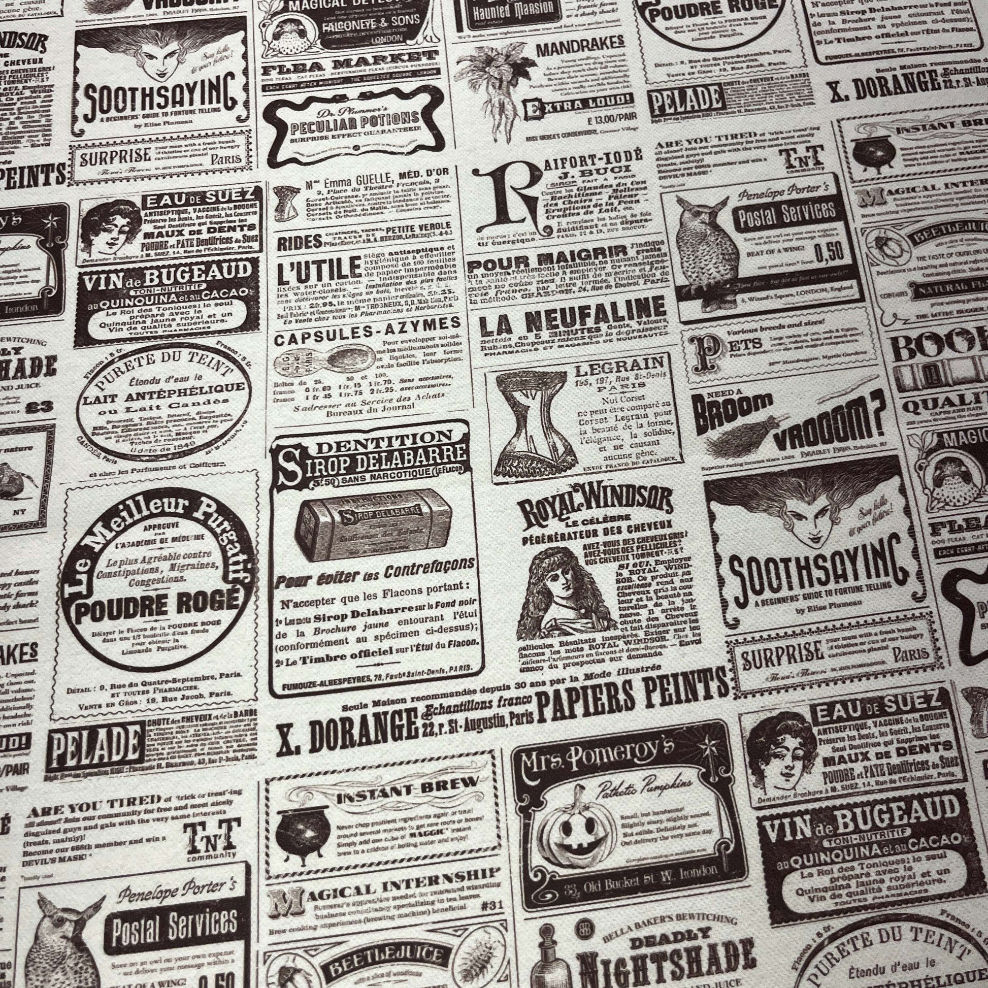 Tissu Impression Numérique - Le Journal Belle Époque Tissu Ameublement MYTISSUS 