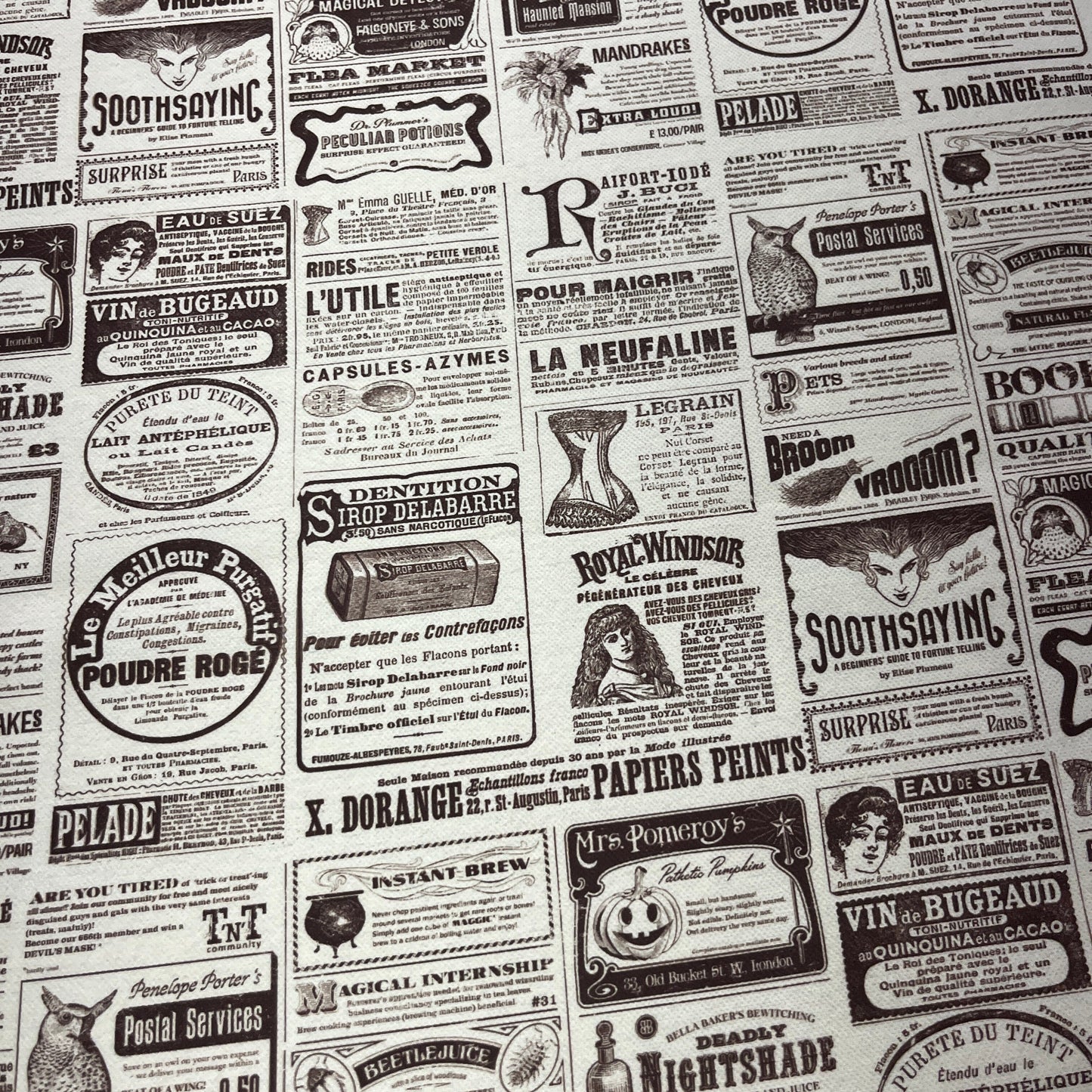 Tissu Impression Numérique - Le Journal Belle Époque Tissu Ameublement MYTISSUS 