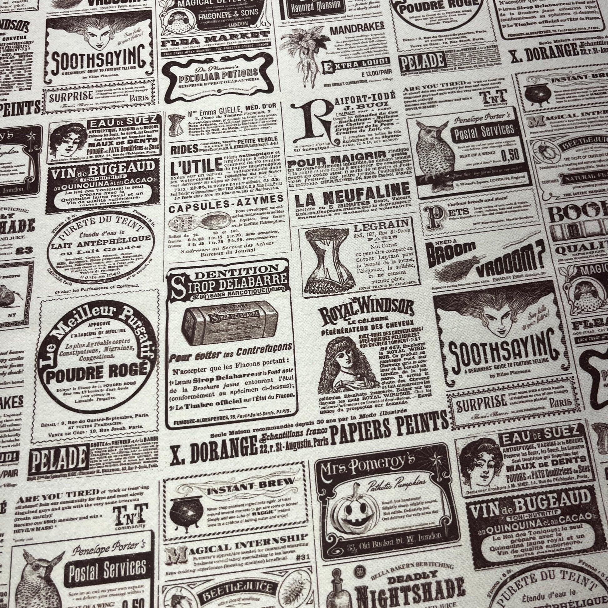 Tissu Impression Numérique - Le Journal Belle Époque Tissu Ameublement MYTISSUS 