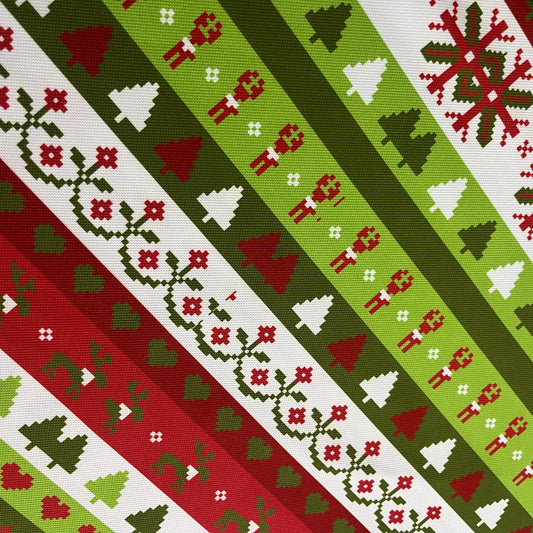 Tissu Impression Numérique - Motifs Alignés Noël Tissu Ameublement MYTISSUS 
