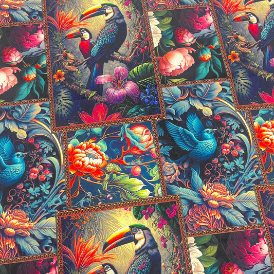 Tissu Impression Numérique - Perroquet Tissu Ameublement MYTISSUS 