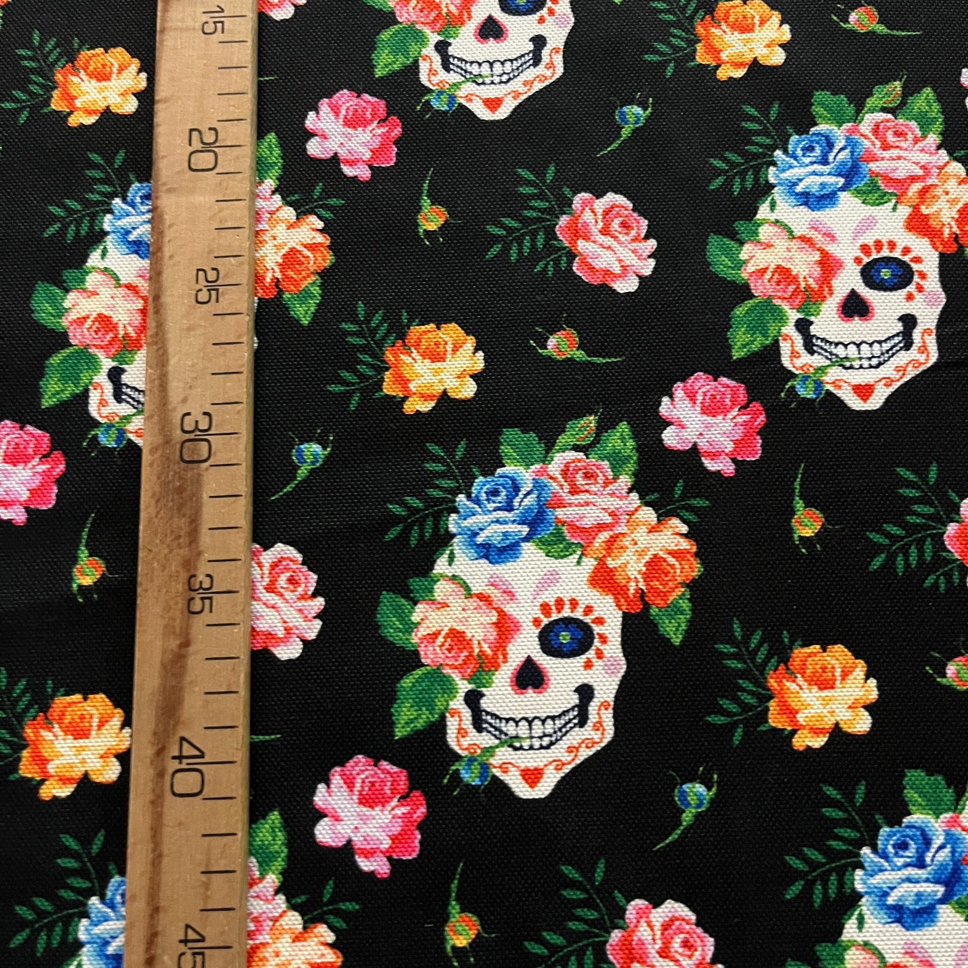 Tissu Impression Numérique - Têtes de Morts ArtDeco Tissu Ameublement MYTISSUS 