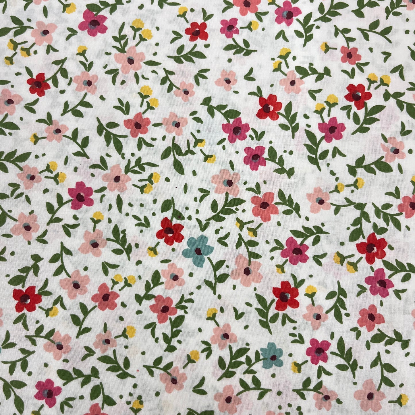 Tissu Popeline Coton 240cm — Prairie Fleurie Style Liberty Multicolore | Exclusivité MyTissus