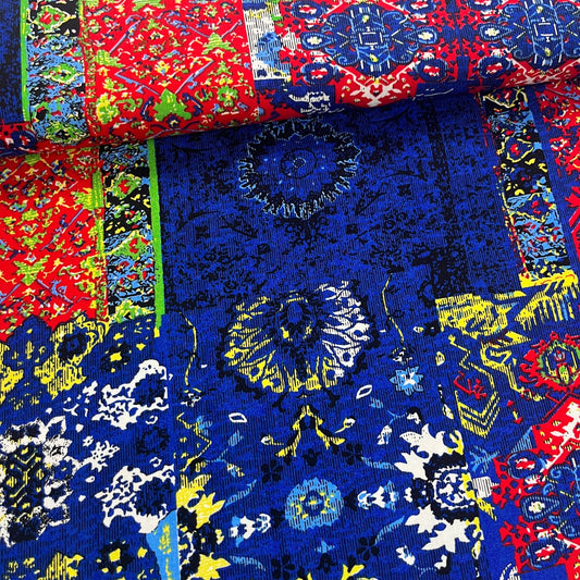 Tissu Viscose Premium - Cachemire Bleu MYTISSUS 