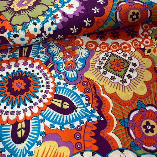 Tissu Viscose Premium - Flowers & Colors Pastel MYTISSUS 