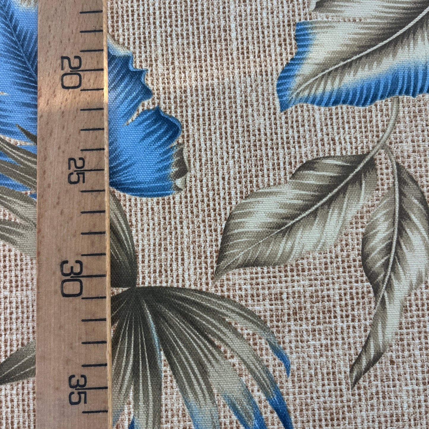 Toile Déperlante Premium - Feuillages Style Jute Tissu Ameublement MYTISSUS 