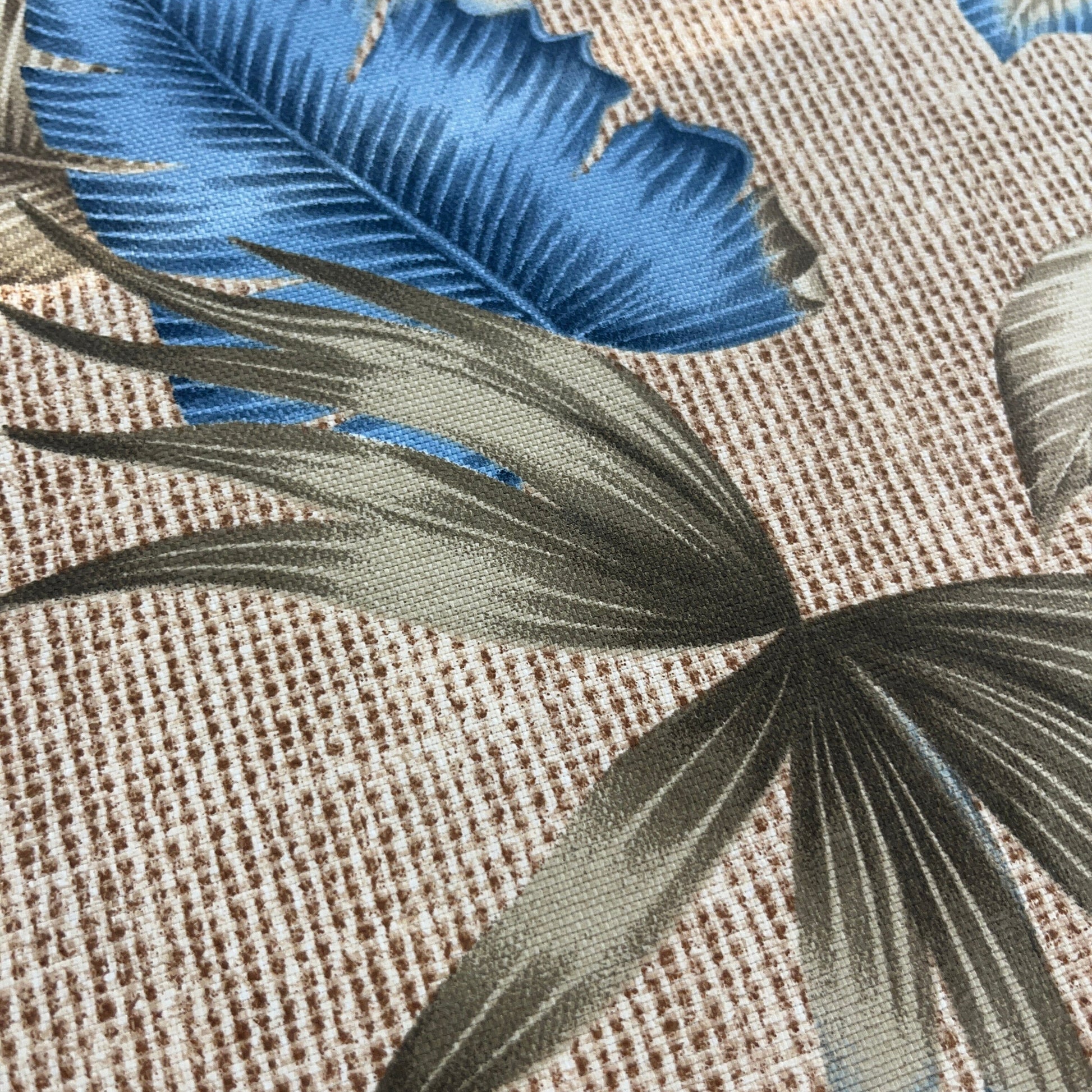 Toile Déperlante Premium - Feuillages Style Jute Tissu Ameublement MYTISSUS 