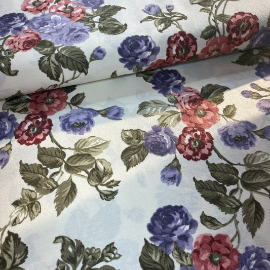 Toile Déperlante Premium - Fleurs Lilas Pastel MYTISSUS 