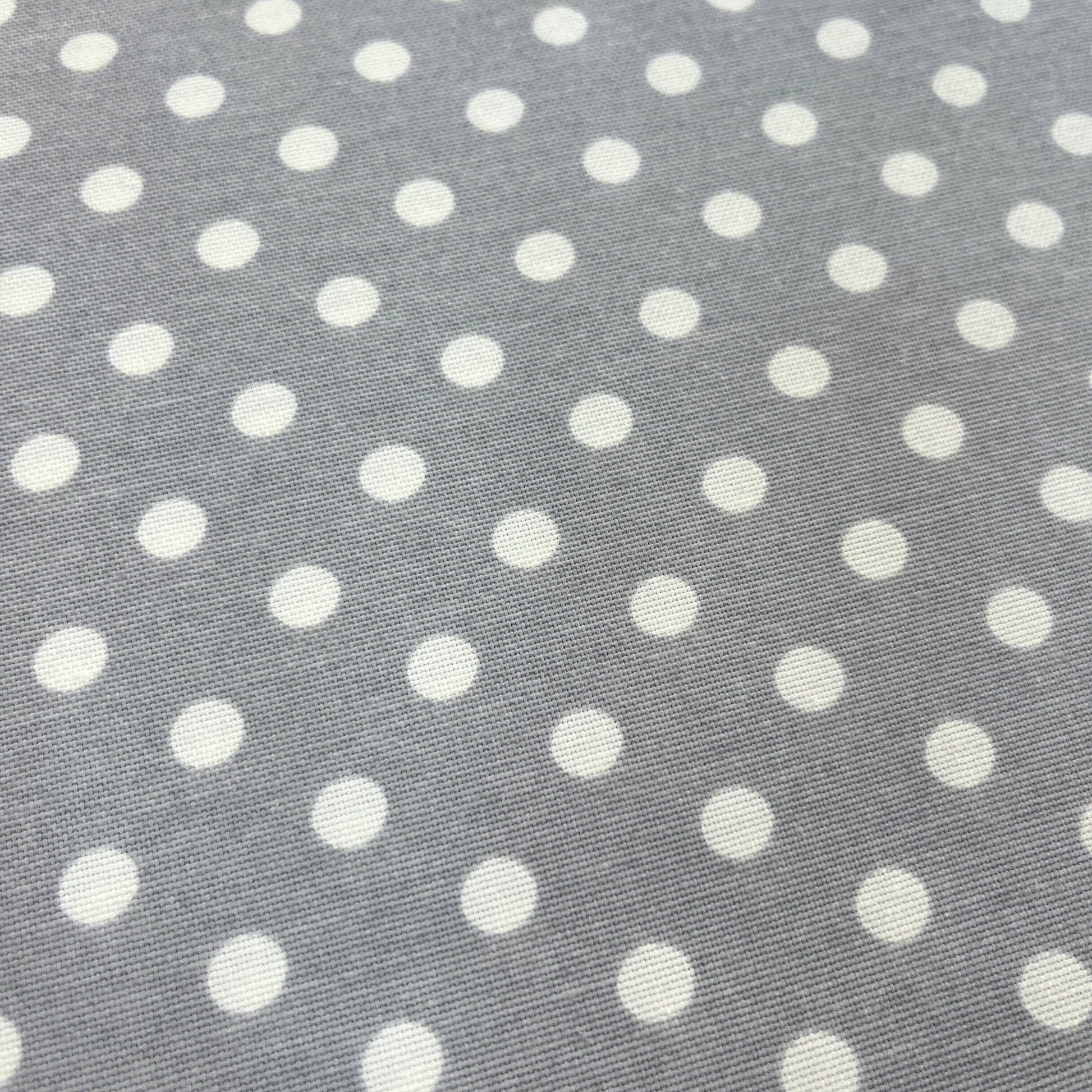 Toile Déperlante Premium - Pois Gris Tissu Ameublement MYTISSUS 
