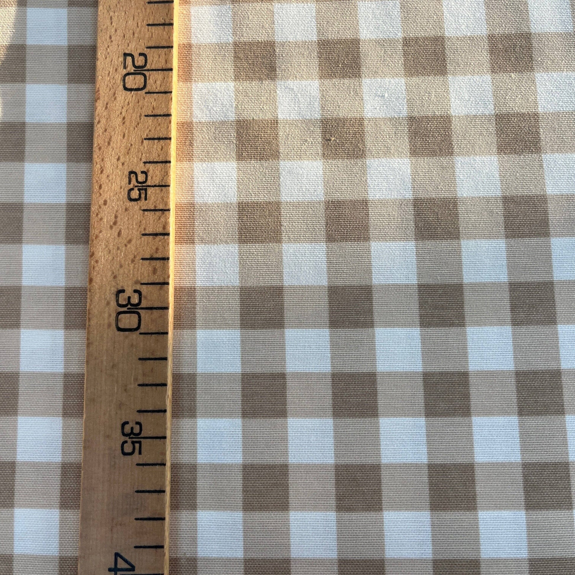 Toile Déperlante Premium - Vichy Beige Tissu Ameublement MYTISSUS 